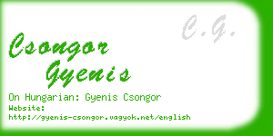 csongor gyenis business card